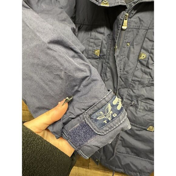 Vintage Triple FAT Goose‎ Navy Blue Down Puffer Parka Jacket Men's Size Medium - Picture 3 of 9
